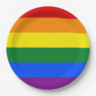 LGBT Pride Rainbow Paper Plate