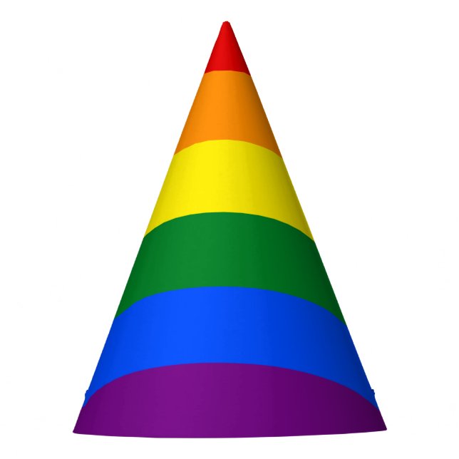 LGBT Pride Rainbow Party Hat (Front)