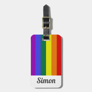 Lgbt Pride Rainbow Personalised Luggage Tag