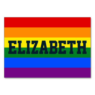 LGBT Pride Rainbow Place Card