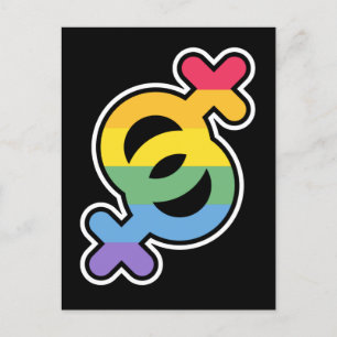 LGBT+Pride. Rainbow. Poster Postcard