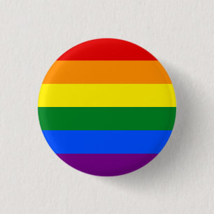 LGBT Pride Rainbow Striped 3 Cm Round Badge