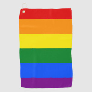 LGBT Pride Rainbow Striped Golf Towel