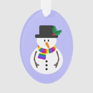 LGBT+ Pride Snowman Acrylic Ornament