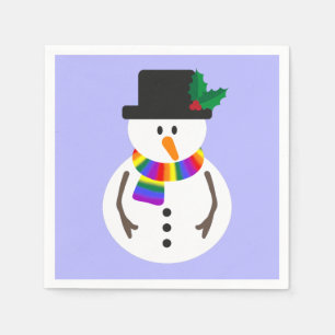 LGBT+ Pride Snowman Napkins