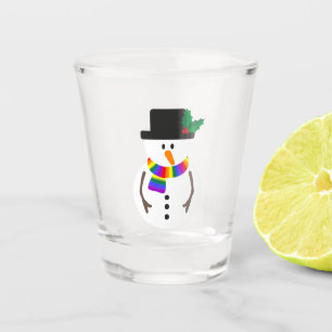 LGBT+ Pride Snowman Shot Glass