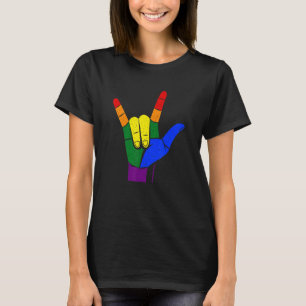 Lgbt Pride Social Movement Women Men Hand Sign T-Shirt
