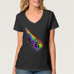 Lgbt Pride Statue Of Liberty Rainbow T-Shirt
