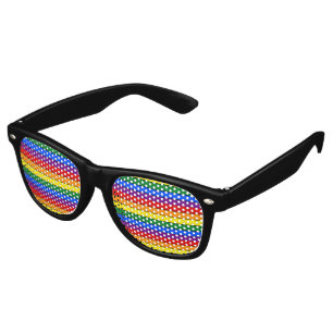 LGBT pride stripes Retro Sunglasses