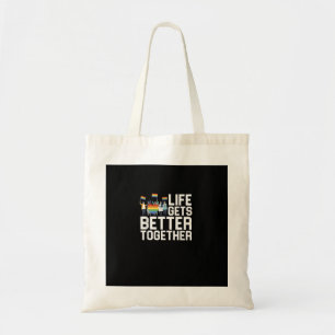 LGBT Pride Support Life Gets Better Together Inclu Tote Bag