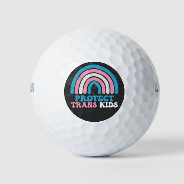 LGBT Pride Support Protect Trans Kids Golf Balls (Front)