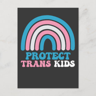 LGBT Pride Support Protect Trans Kids Invitation Postcard
