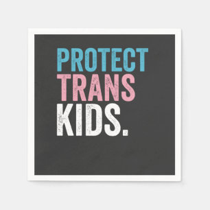 LGBT Pride Support Protect Trans Kids Vintage Napkin