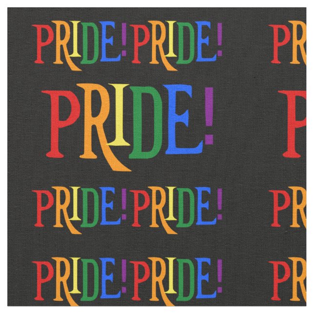 LGBT pride text sign Fabric (Close Up)