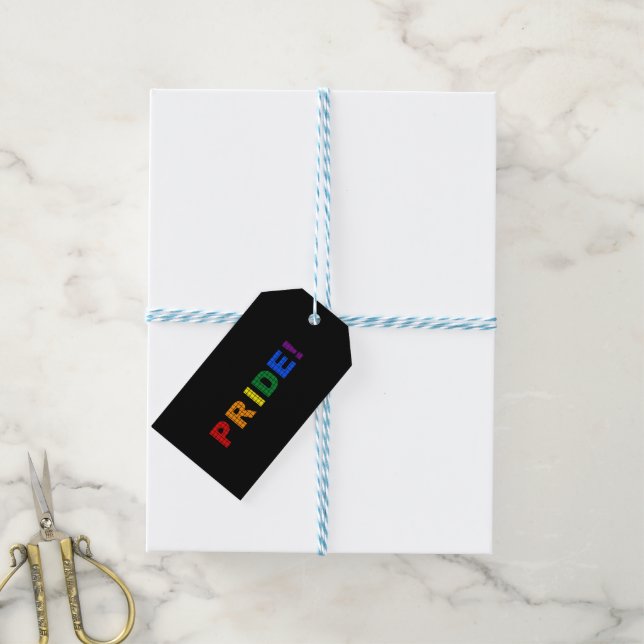 LGBT pride text sign Gift Tags (With Twine)