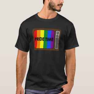 Lgbt Pride Time Rainbow Tv Gay Month T-Shirt