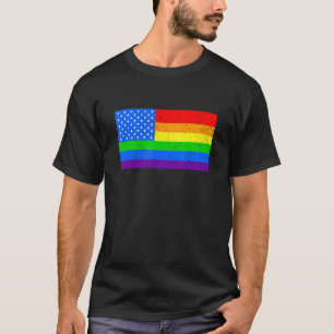 Lgbt Pride Us Flag Black King Queen Mother Father T-Shirt