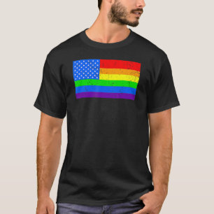 Lgbt Pride Us Flag Black King Queen Mother Father T-Shirt