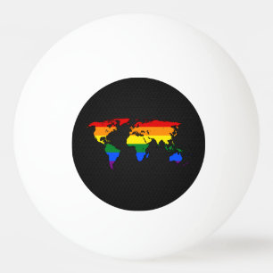 LGBT pride world map  Ping Pong Ball