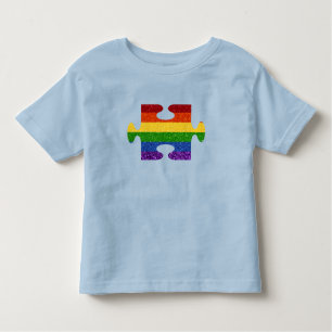 LGBT Puzzle Pride Flag Glitter Toddler T-Shirt