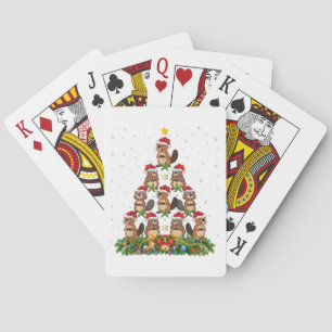 LGBT-Q Dog Paw Print Gay Pride Rainbow Heart Men W Playing Cards