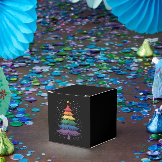 LGBT-Q Pride Christmas Tree Pajama Rainbow Flag Favour Box (Party)