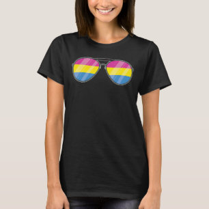 Lgbt Queer Pansexuality Flag Sunglasses Pan Pride  T-Shirt