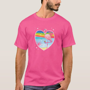 Lgbt Queer Pride Social Movement Flamingo Heart Ra T-Shirt