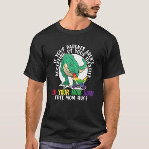 Lgbt Queer Pride Social Movement Free Dinosaur Mum T-Shirt
