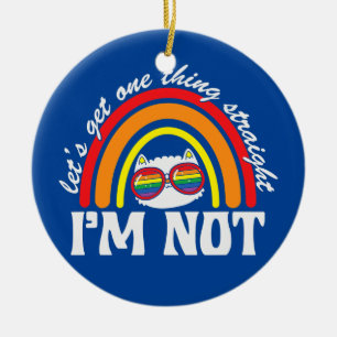 LGBT queer pride social movement proud mum Ceramic Tree Decoration