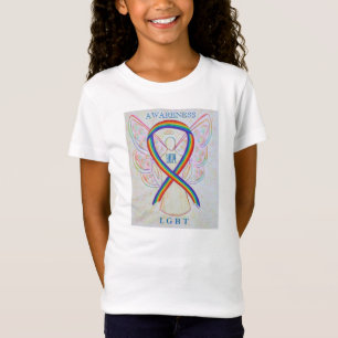 LGBT Rainbow Awareness Ribbon Angel Custom Shirt