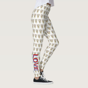 LGBT Rainbow Awareness Ribbon Custom Leggings