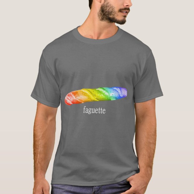 Lgbt Rainbow Baguette Faguette Lgbt Bread retro T-Shirt (Front)