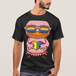 LGBT Rainbow  Chicken  Gay Pride  LGBT Heart Anima T-Shirt