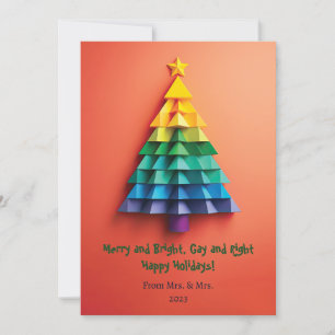 LGBT Rainbow Christmas Tree Card