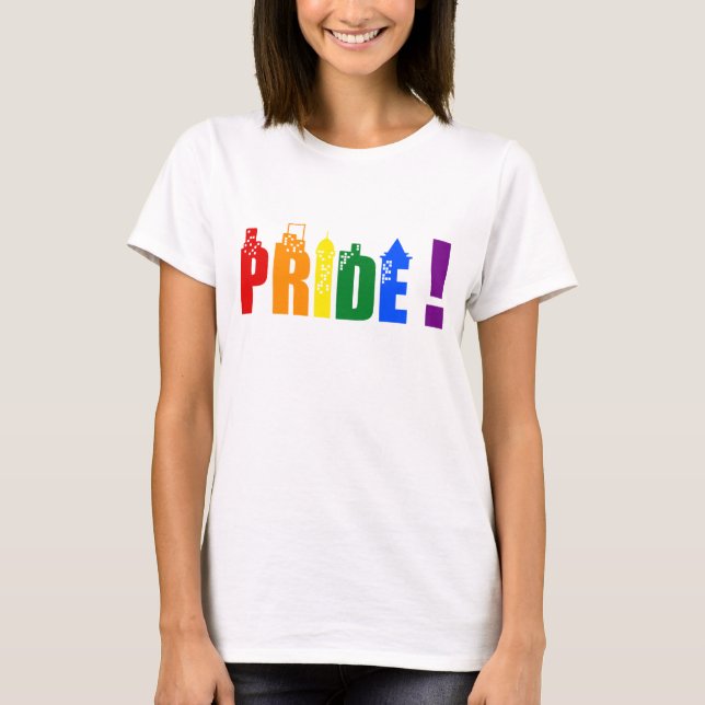 LGBT rainbow city pride T-Shirt (Front)