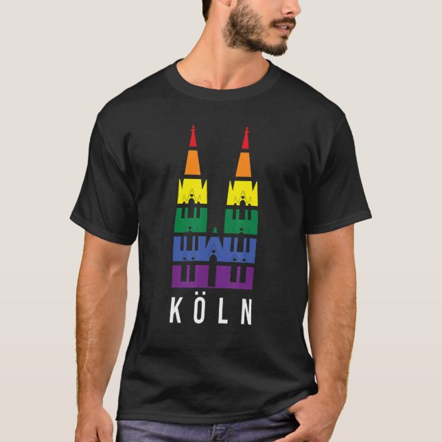 LGBT Rainbow Cologne Gay CSD T-Shirt (Front)