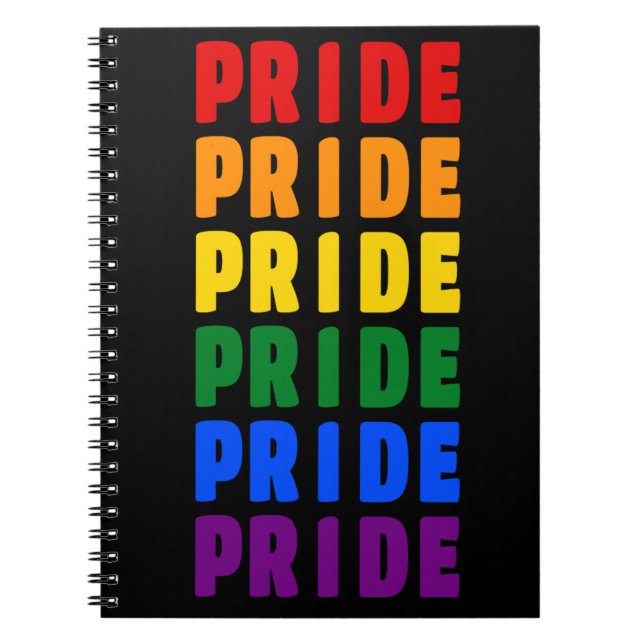 LGBT Rainbow Colours Pride Notebook (Front)