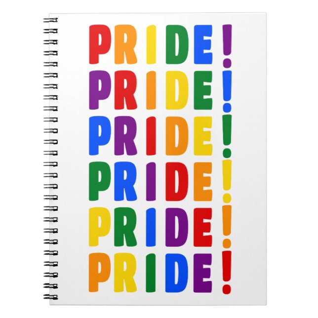 LGBT Rainbow Colours Pride Notebook (Front)