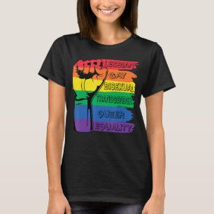 LGBT Rainbow Fist Pride Month Merch LGBTQ Gay Prid T-Shirt