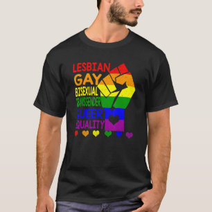 Lgbt Rainbow Fist Pride Month Merch Lgbtq Gay Prid T-Shirt