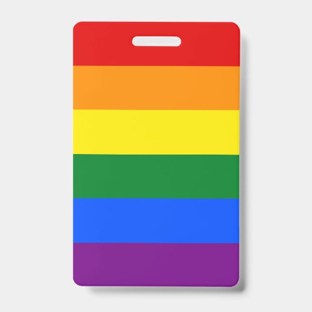 LGBT Rainbow flag ID Badge (Front)