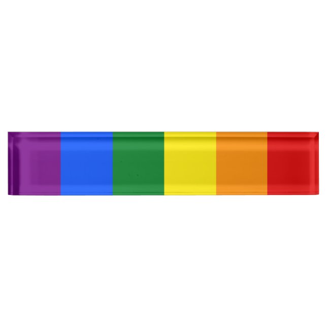 LGBT Rainbow flag Nameplate (Front)