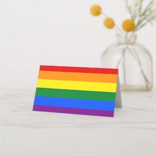 LGBT Rainbow flag Place Card