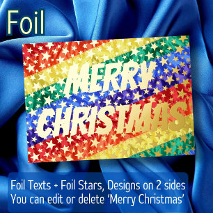 LGBT rainbow flag star Merry Christmas modern chic