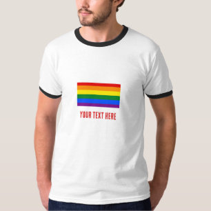 LGBT Rainbow Flag with Your Text for Pride Month T-Shirt