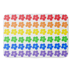 LGBT Rainbow Flowers Gay Pride Freedom & Equality Bath Mat