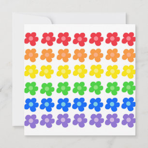 LGBT Rainbow Flowers Gay Pride Freedom & Equality Card