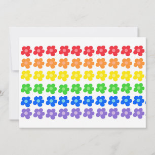 LGBT Rainbow Flowers Gay Pride Freedom & Equality Invitation