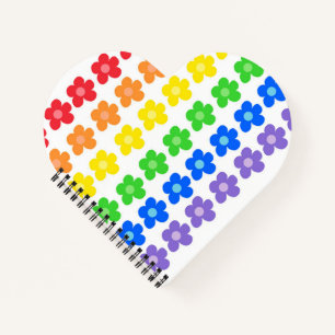 LGBT Rainbow Flowers Gay Pride Freedom & Equality  Notebook